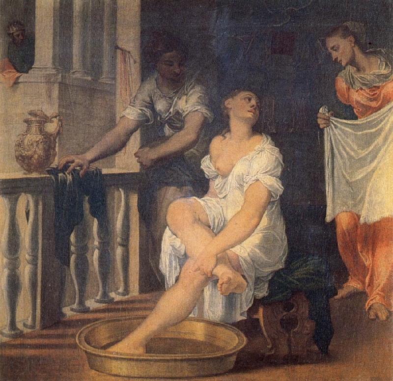 Domenico Brusasorci Bathsheba at Her Bath Germany oil painting art